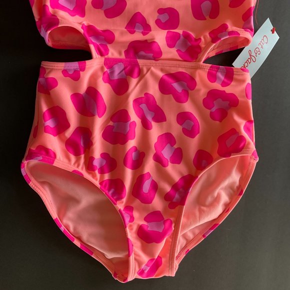 CAT & JACK Girls 1 Pc Swimsuit NWT Size L (10-12) - Picture 3 of 7